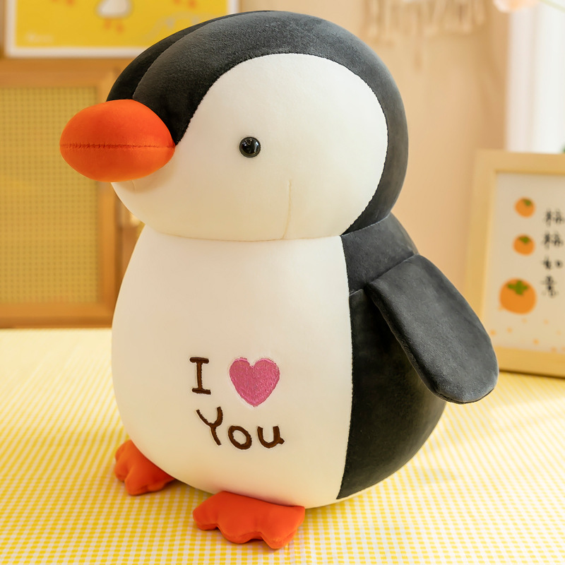 Cute Heart Penguin Plush Toy Doll Pillow Children's Couple - Temu Canada