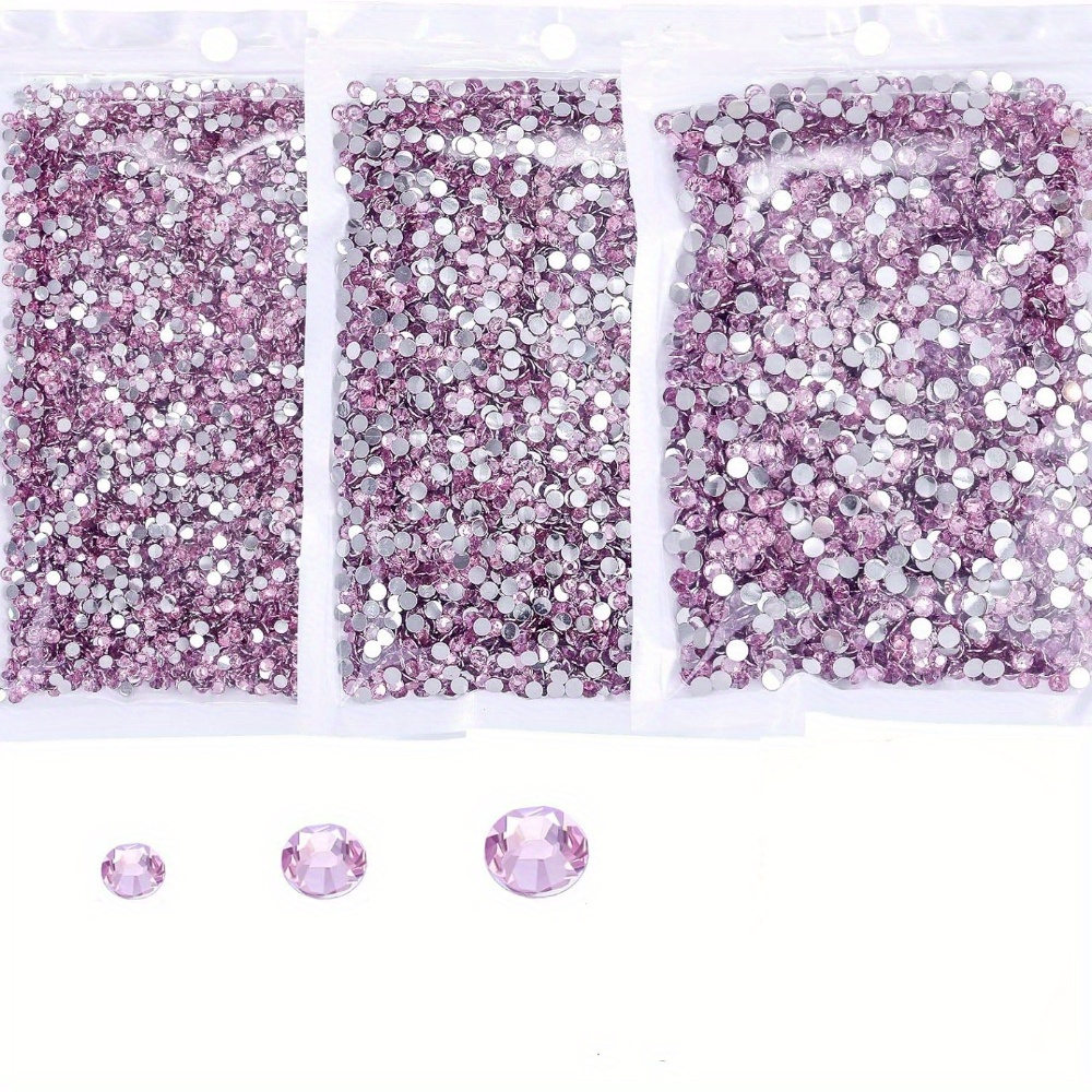 Transparent Lt. Rose AB - Resin Rhinestones Non Hot Fix – Glitter