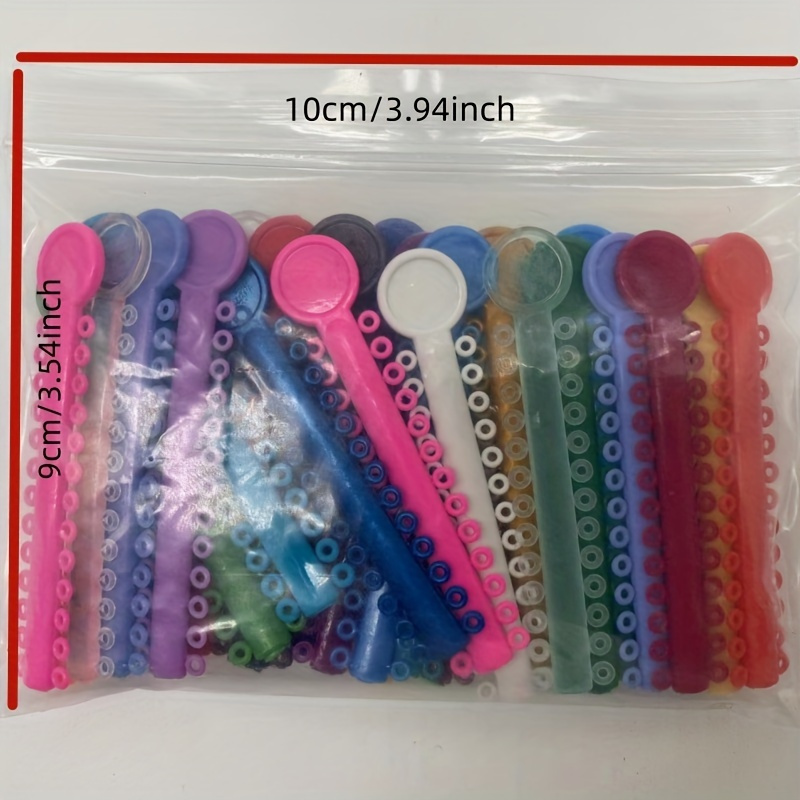 Bandes de caoutchouc élastiques pour l'orthodontie dentaire, 1040  pièces/paquet, attaches de Ligature, pour attelle, plusieurs couleurs au  choix