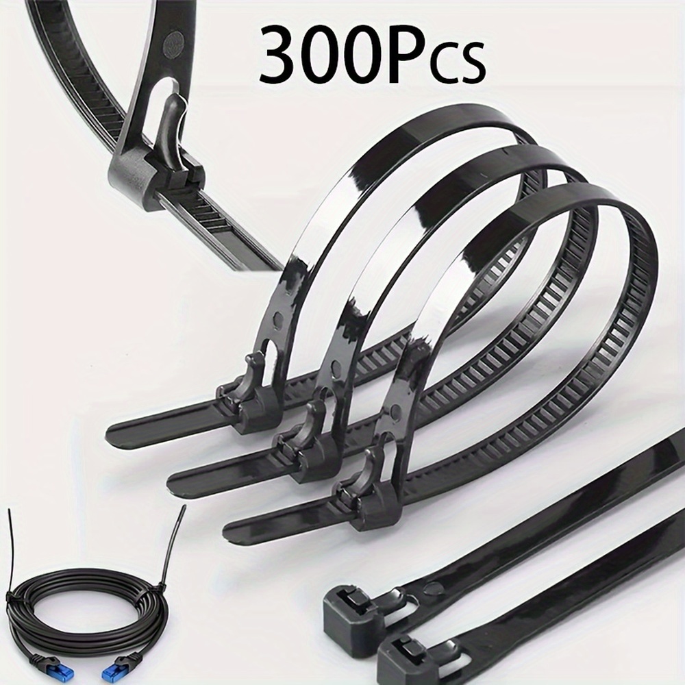 Plastic Reusable Cable Zipper Releasable Nylon Cable Ties - Temu