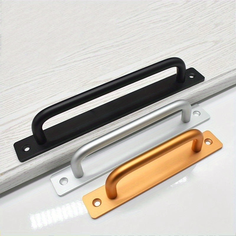 

Aluminum Alloy Door Handles: Black,, And White Kitchen, Balcony, Bedroom, And Furniture Handles With Installation Hardware