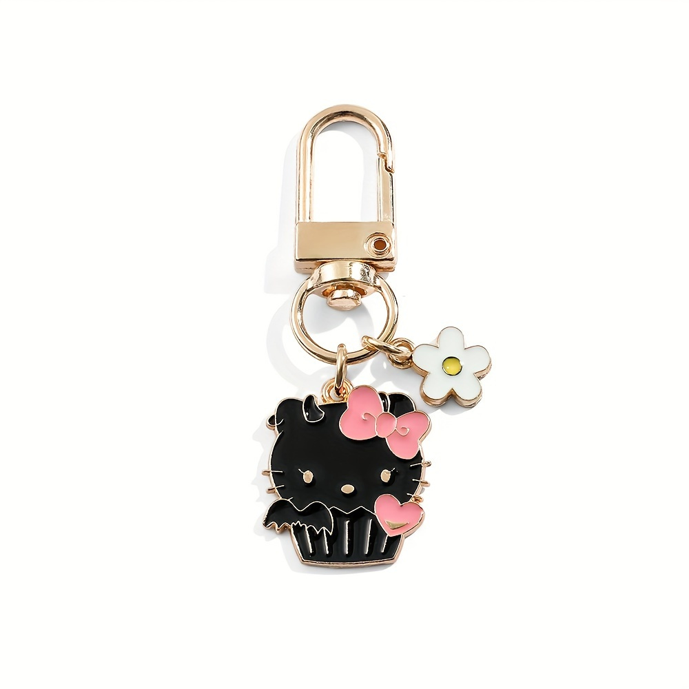 1pc Cute Hello Kitty Keychain, Kawaii Anime Keyring Pendant, Perfect Bag Key Holder Accessories