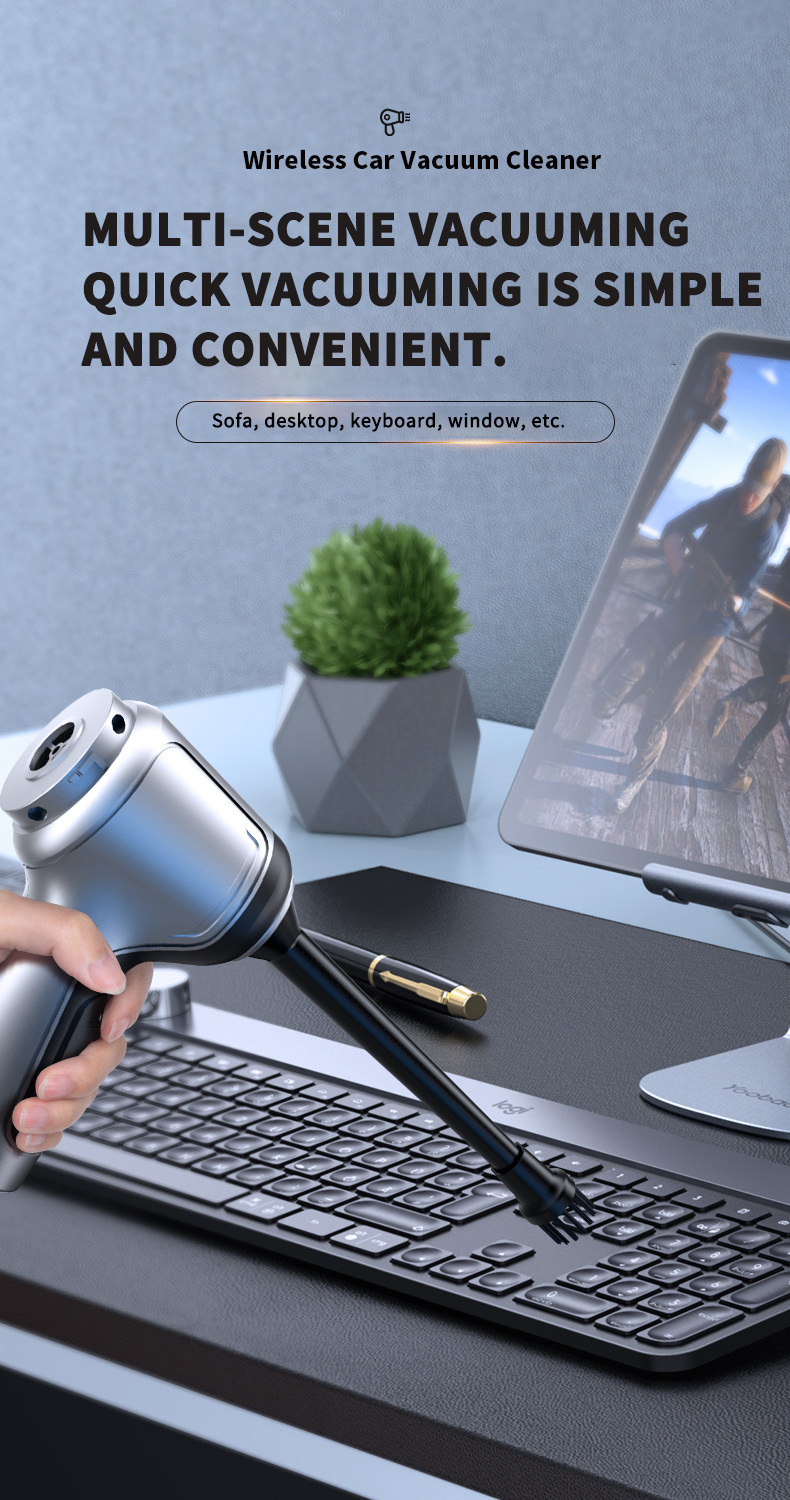   cordless handheld vacuum cleaner high power brushless motor wet dry use for home keyboard sofa 4000mah rechargeable battery quiet   details 7