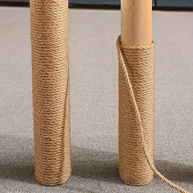 Natural Jute Rope Diy Cat Scratch Post Crafts Home Decor - Temu