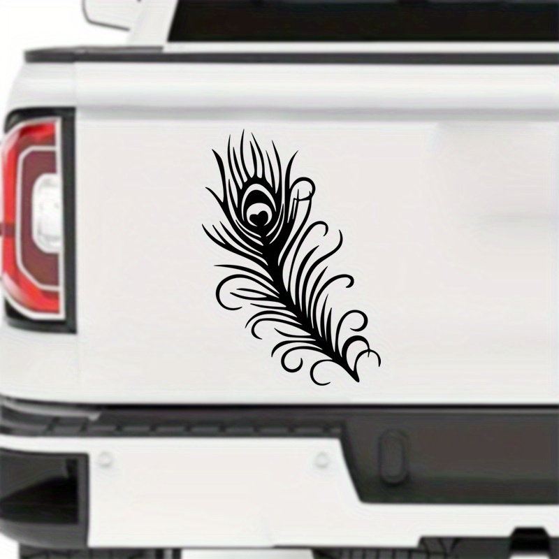 Peacock Feather Pattern Car Styling Decals Sport Trucks - Temu