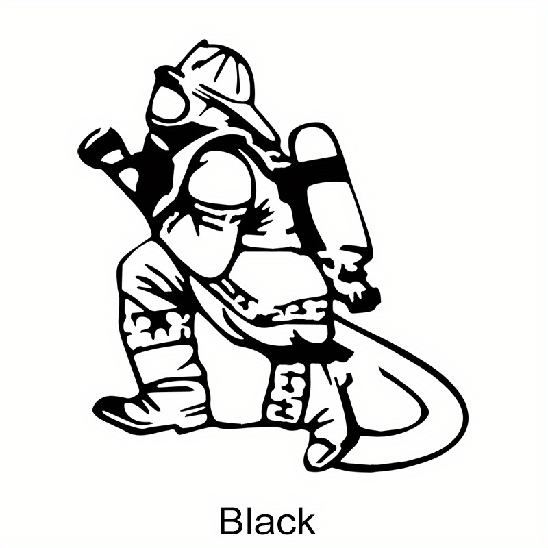 Working Fireman Vinyl Decal Sticker For Motorcycle Van Suv Laptop Bottle Truck Macbooks Window Wall