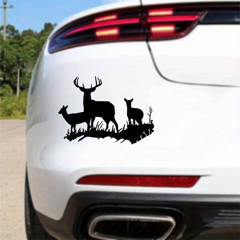 Cartoon Animal Deer Hunting Antler Vinyl Sticker Car Laptop - Temu Canada