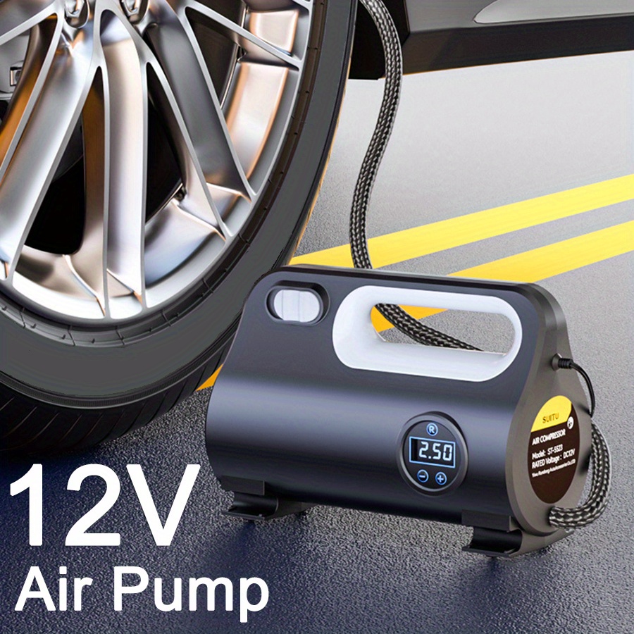 80w High Power12v Car Air Compressor Electric Tire Inflator Pump Motorcycle Bicycle  Boat Auto Tyre Balls - Automotive - Temu