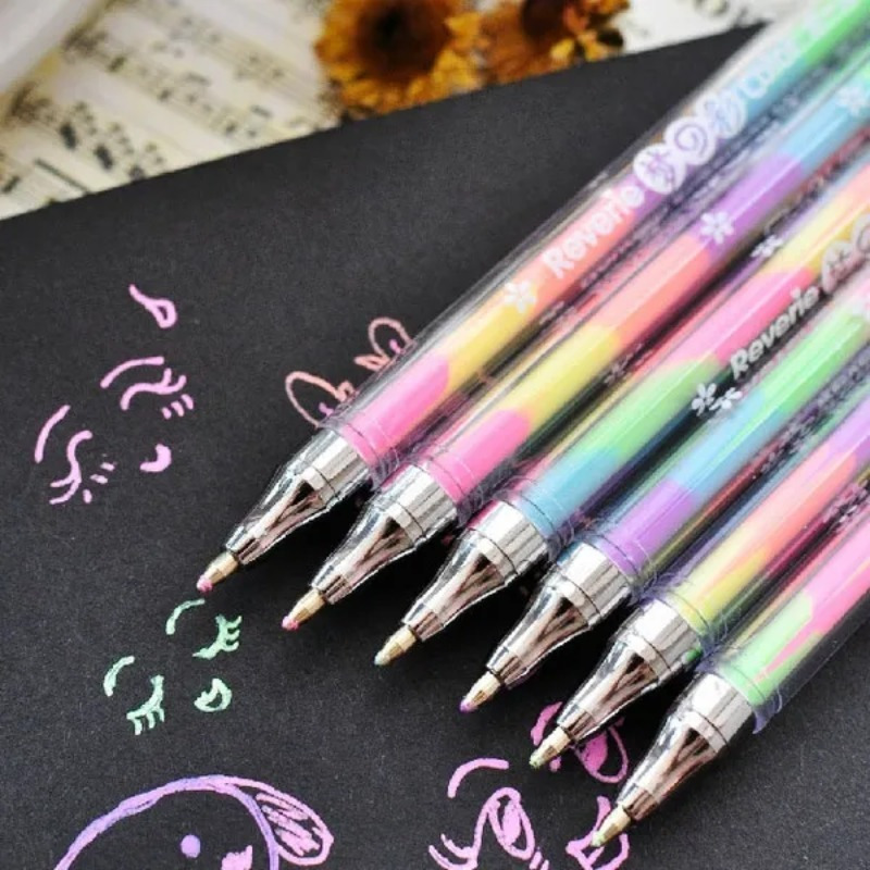 

3/5pcs Creative Stationery Highlighters, 6 Colors, Gel Pen, School Office Supplies