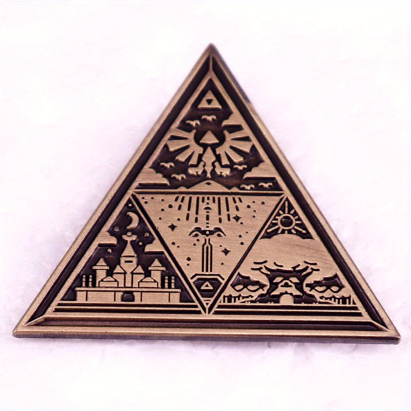 

1pc Exquisite Brooch, Triangle Brooch Badge For Men
