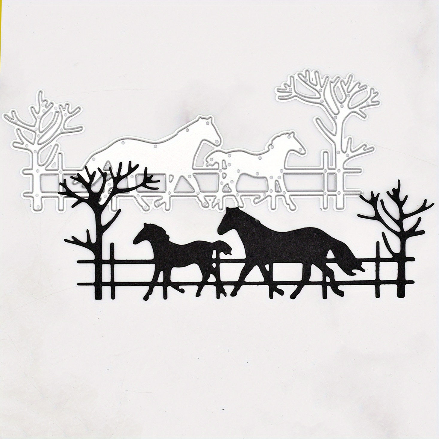 

1pc Ranches Horse Animal Metal Cutting Dies For Diy Scrapbooking Album Greeting Card Making Paper Craft