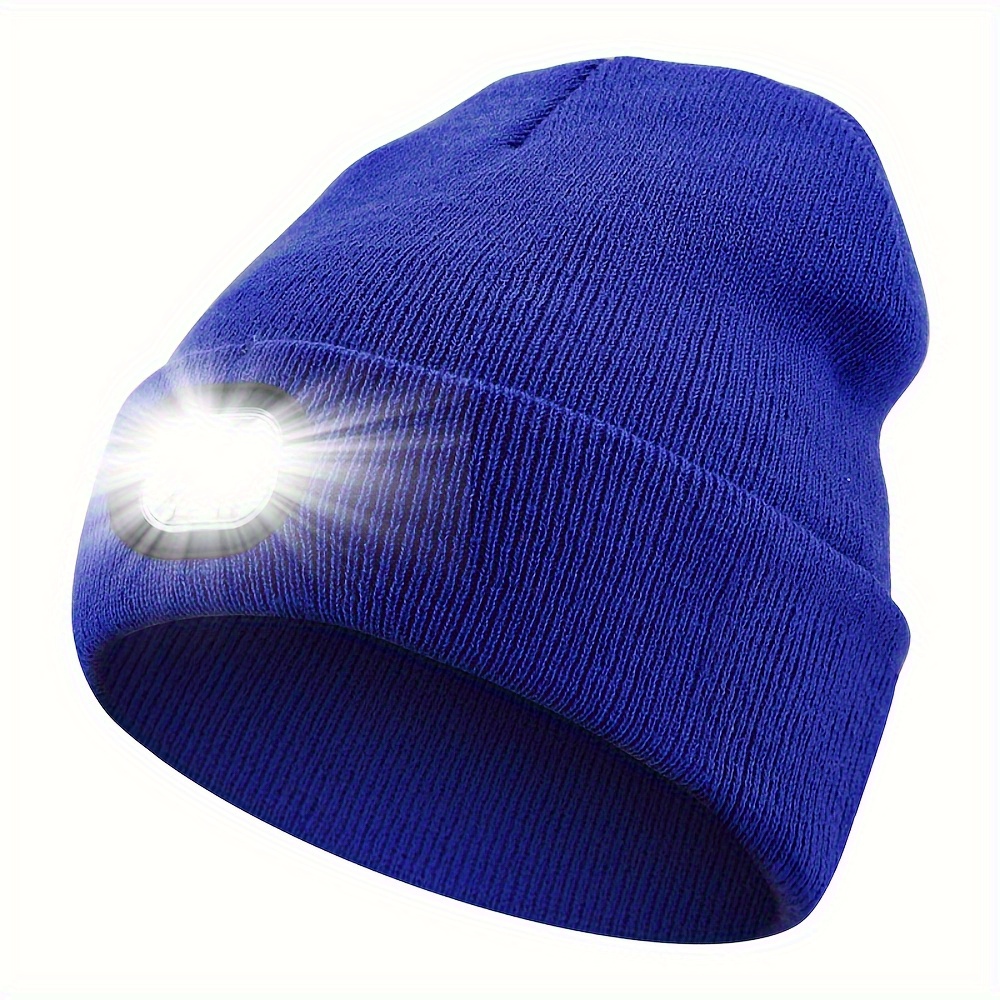 2pcs unisex LED Light Beanies, Hands-Free Headlight Hat for Night Riding, Fishing, Camping, and Hunting, Valentine's Day Gift,Temu
