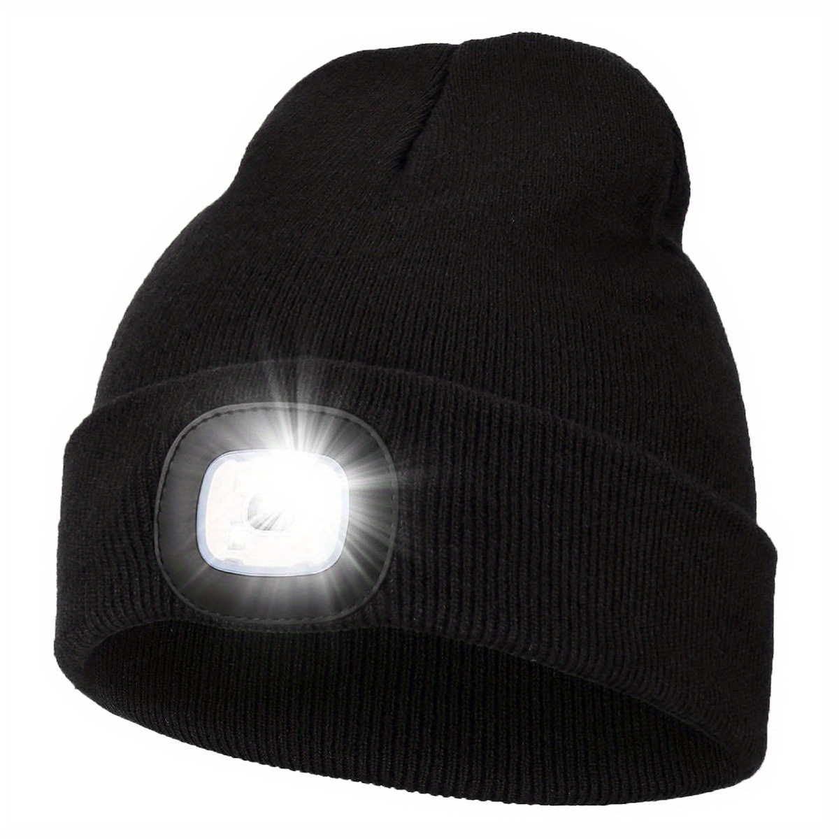 Unisex Beanie Hat With Led Light 4 Led Usb Rechargeable - Temu Canada