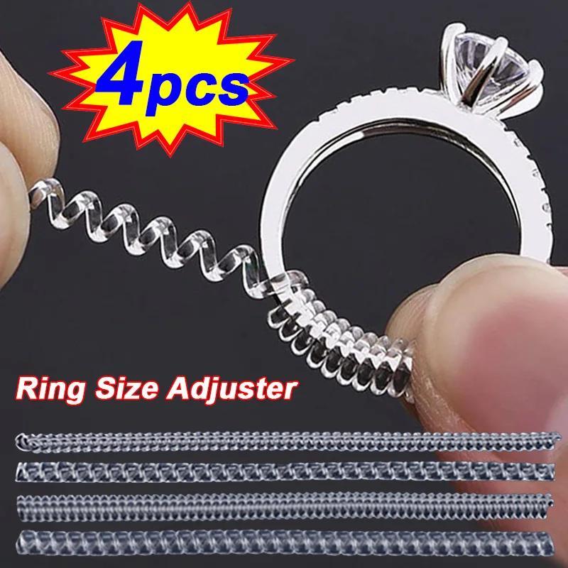 8Pcs/lot Silicone Invisible Clear Ring Size Adjuster Resizer Loose