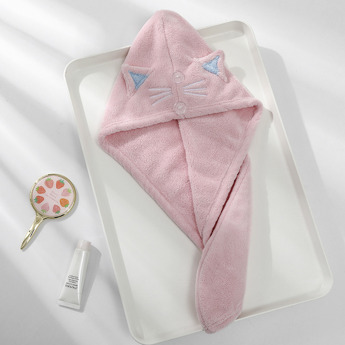 Coral Fleece Hair Drying Cap Soft Quick Drying Towel Cap