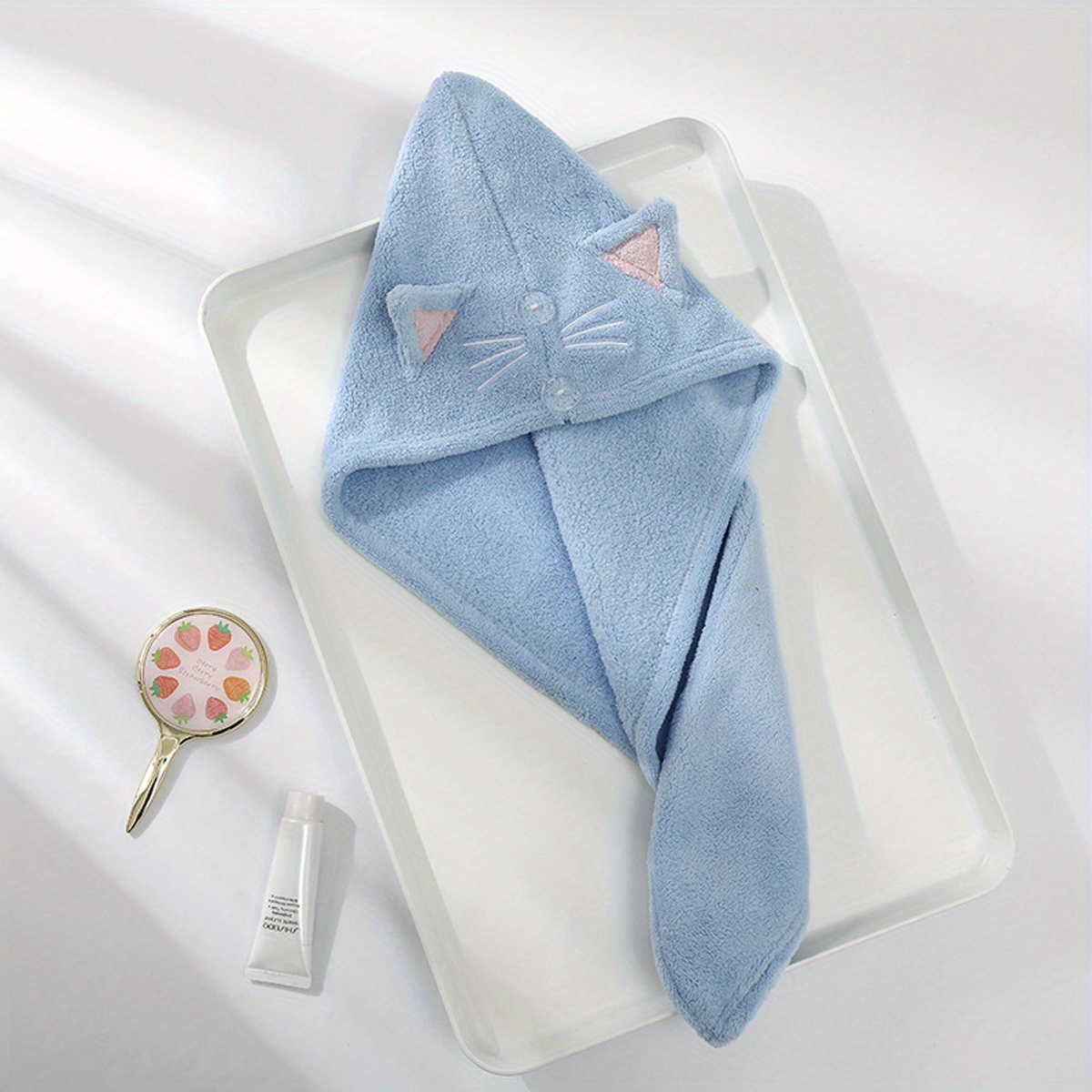 Coral Fleece Hair Drying Cap Soft Quick Drying Towel Cap