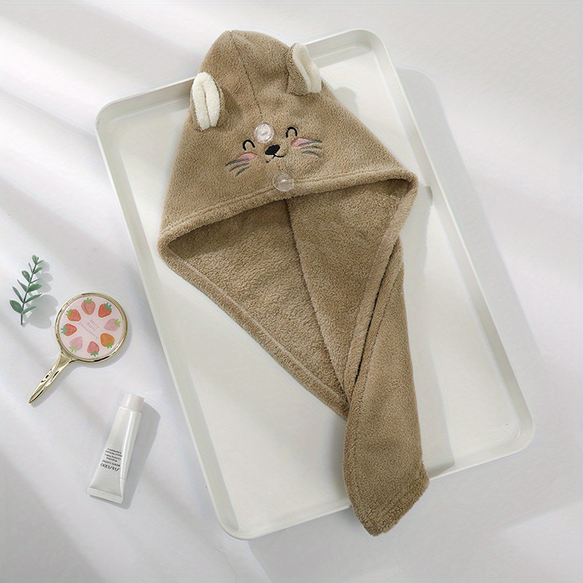 Coral Fleece Hair Drying Cap Soft Quick Drying Towel Cap