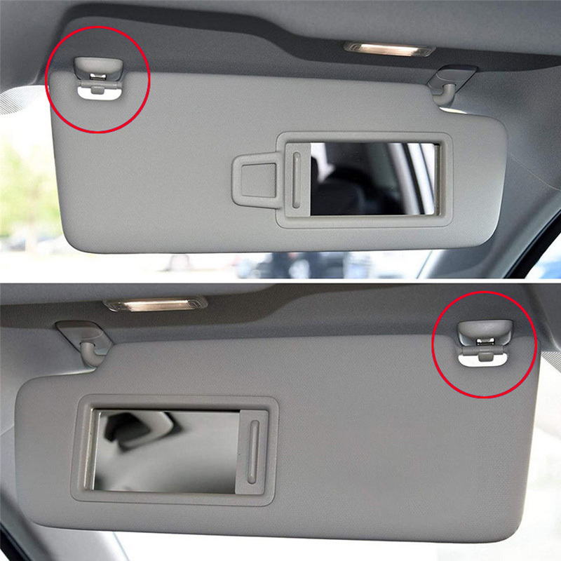 Grey 2PCS Sun Visor Clip Hook For Audi A3 A4 A5 Q3 Q5 B8 S4 S5 TT 8U0857562A