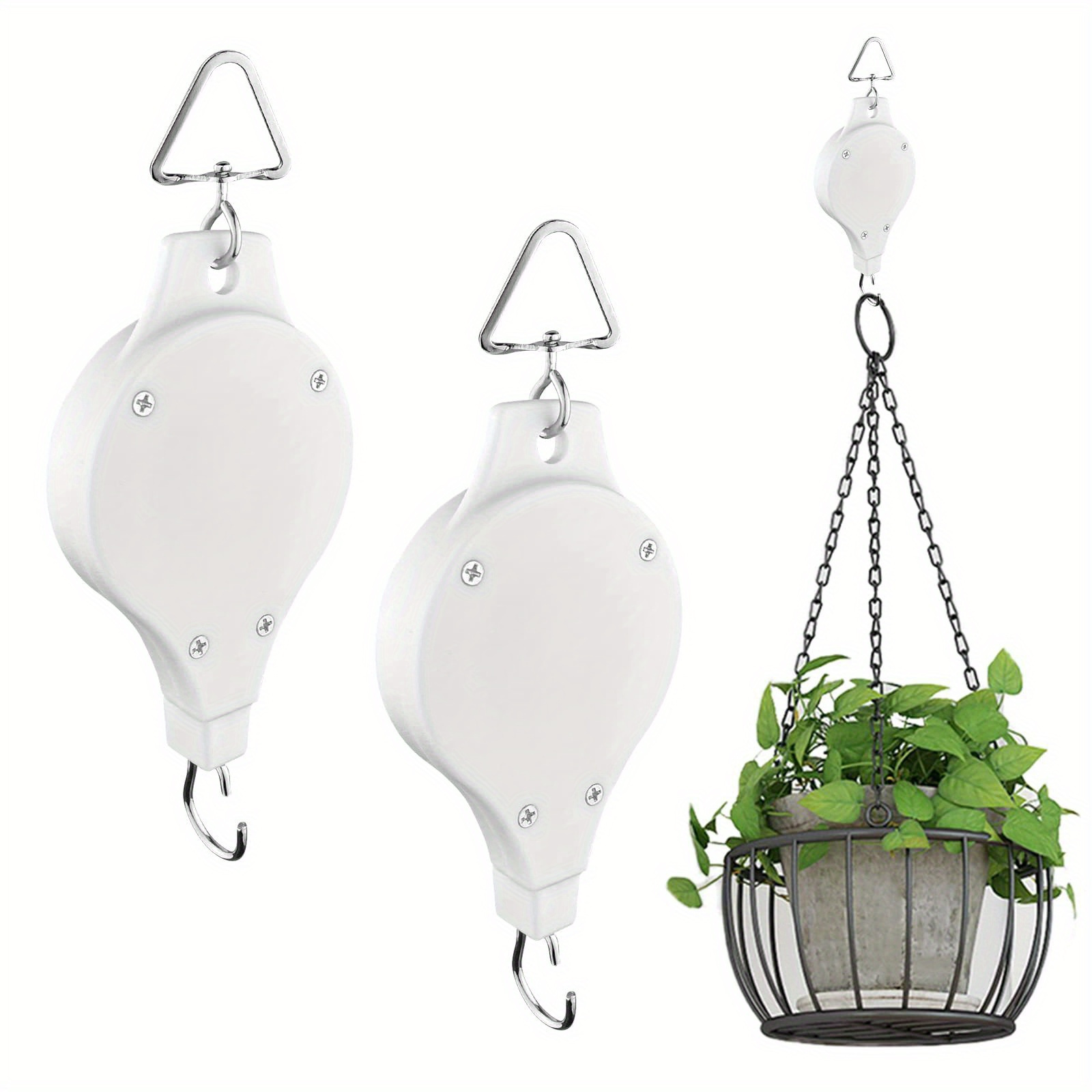 Retractable Plant Pulley Adjustable Heavy Duty Hanging Flower