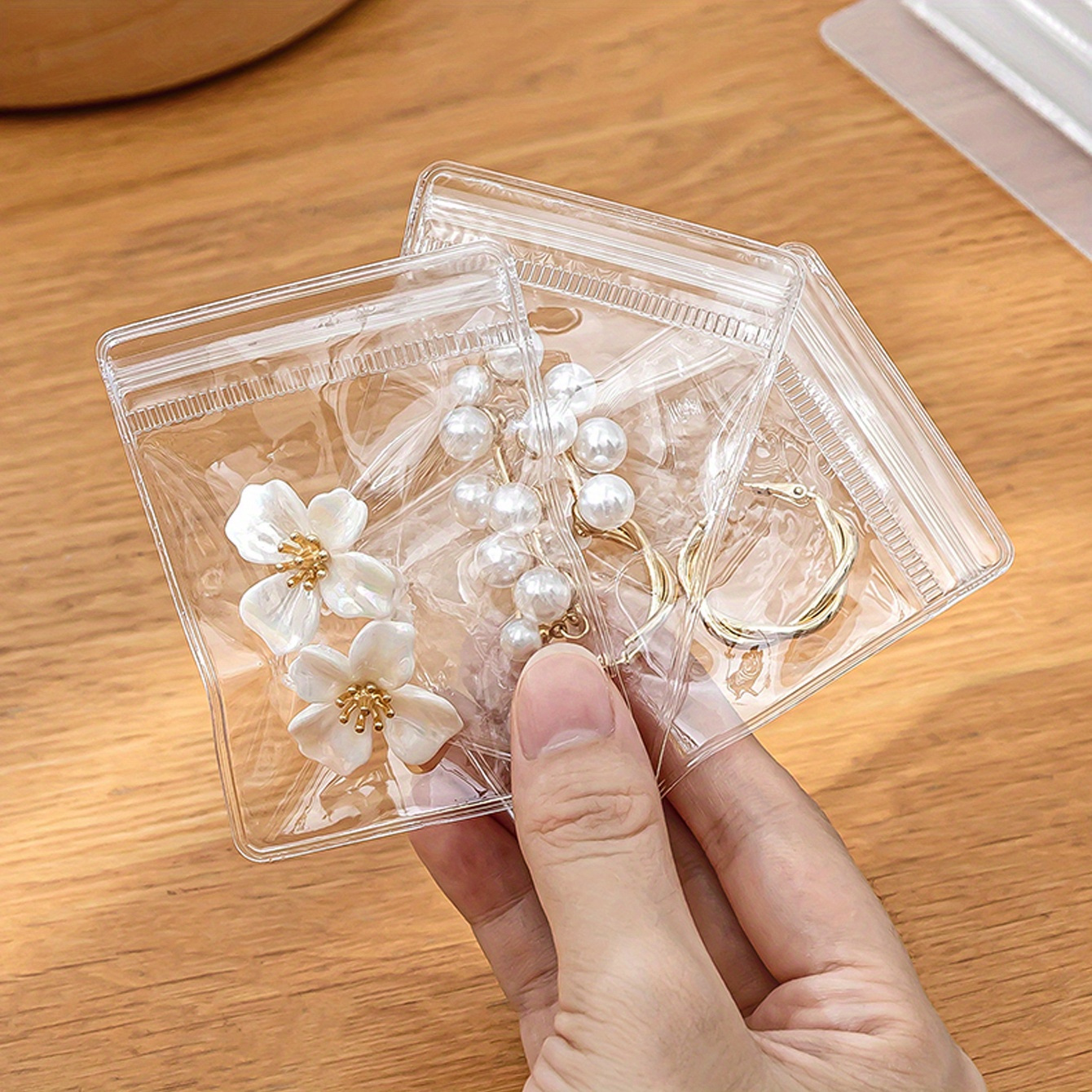 20pcs Mini Clear Jewelry Storage Bags - Durable Plastic Portable Pouches with Zipper Closure, Transparent Organizer for Rings Earrings Necklaces, Travel-Friendly Jewelry Protection & Tangle-Free Storage, Jewelry Storage Organizer, Necklace Packaging, Simple Design