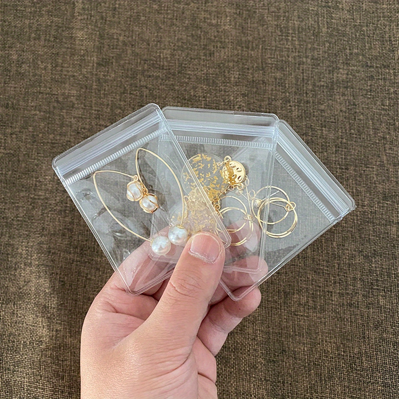 20pcs Mini Clear Jewelry Storage Bags - Durable Plastic Portable Pouches with Zipper Closure, Transparent Organizer for Rings Earrings Necklaces, Travel-Friendly Jewelry Protection & Tangle-Free Storage, Jewelry Storage Organizer, Necklace Packaging, Simple Design