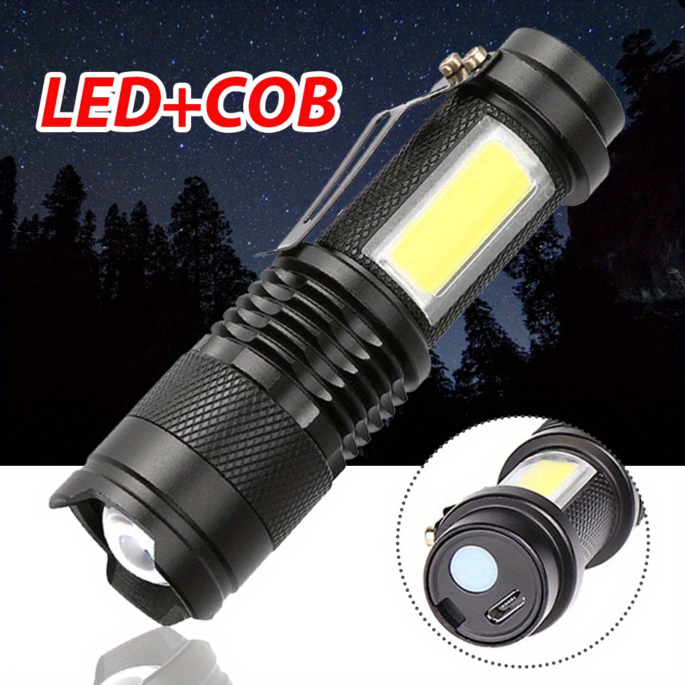 Linterna LED brillante, súper mini linterna con luz de flash de alta  lúmenes, luz de bolígrafo, linternas pequeñas para emergencias, linterna de