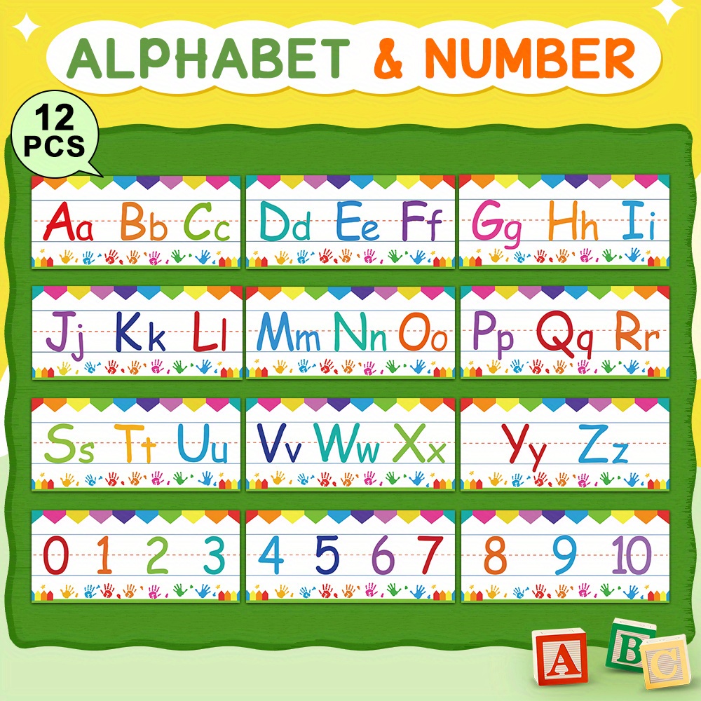 6 pieces of alphanumeric wall stickers color animal ABC wall stickers decals  puzzle wall stickers children's classroom 