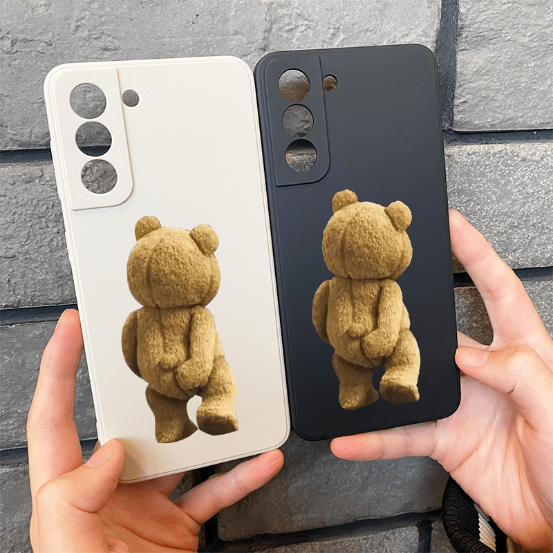 

Cute Bear Graphic Protective Electroplating Shockproof Phone Case For Samsung Galaxy S23/s22/s21/s20 Ultra/s21 Fe/s21+