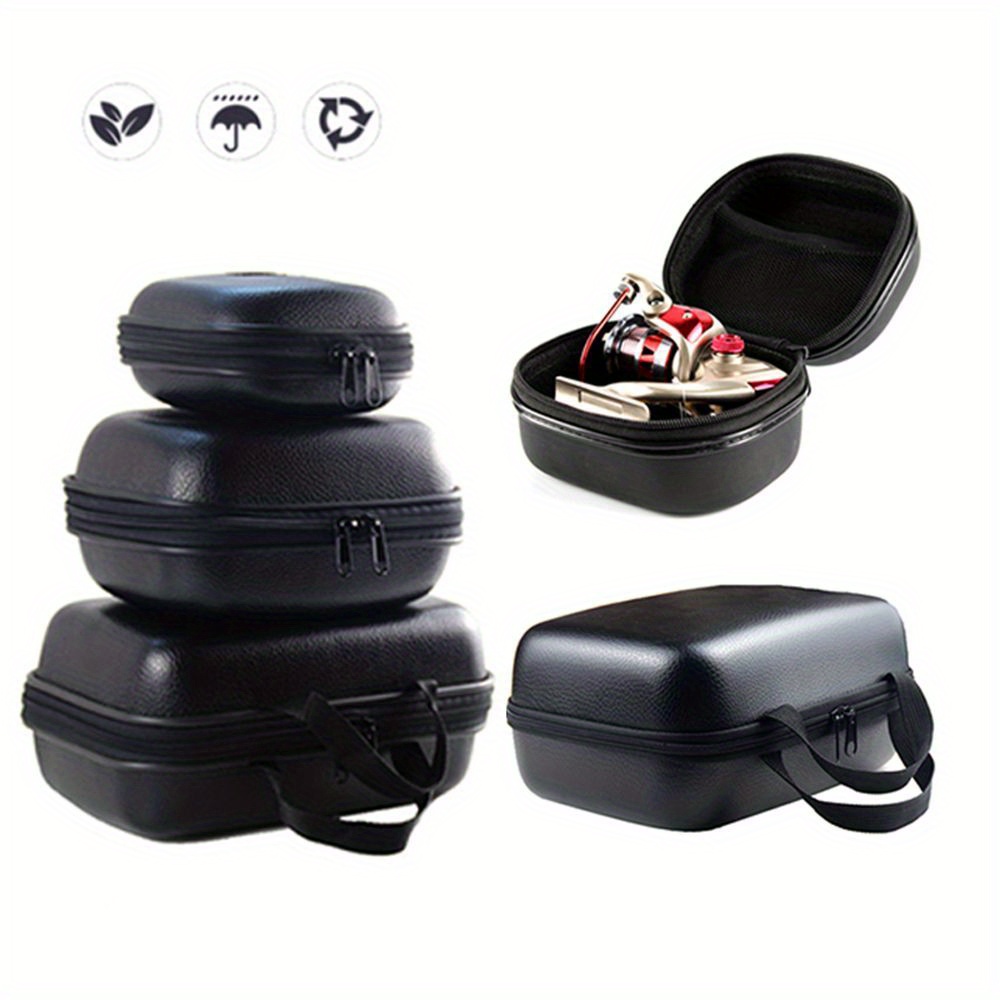 Alomejor Fishing Reel Cases Cover Durable PU Leather Hard Storage Box  Fishing Wheel Protective Case Pouch Storage Box for Tackle(large) :  : Sports & Outdoors