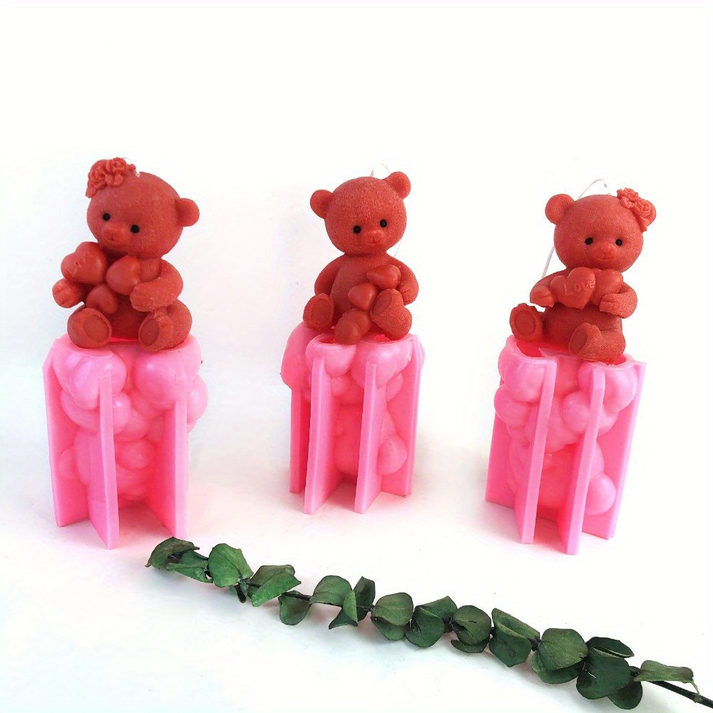 Candle Making Supplies  Boy Bear Candle Silicone Mold - Candle