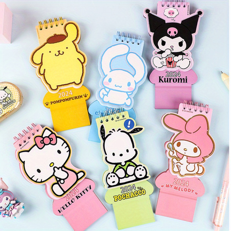 Sanurgente-Calendrier de bureau Hello Kitty Kuromi, calendrier de