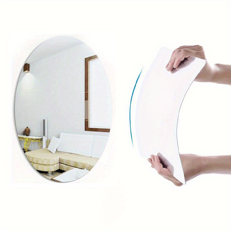 Shatterproof Detachable Self adhesive Round Acrylic Mirror - Temu