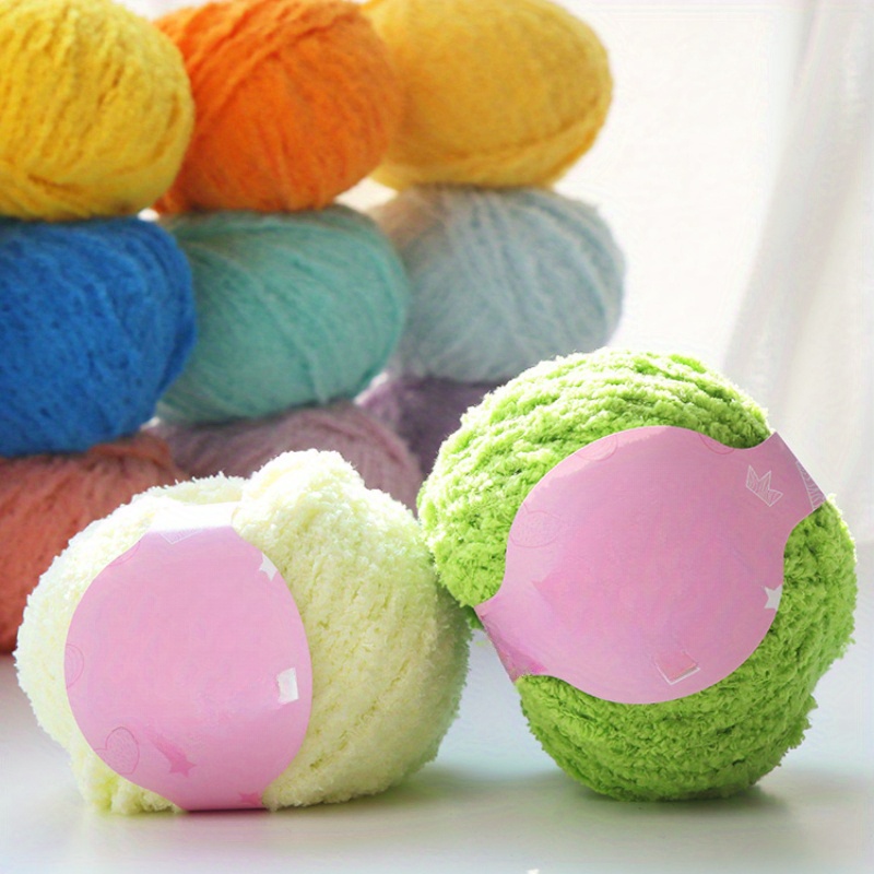 Lot de 6 pelotes de laine douce multicolore pour pull, couverture, laine  épaisse à tricoter pour crochet, vêtements de bébé, artisanat, 6 x 50 g