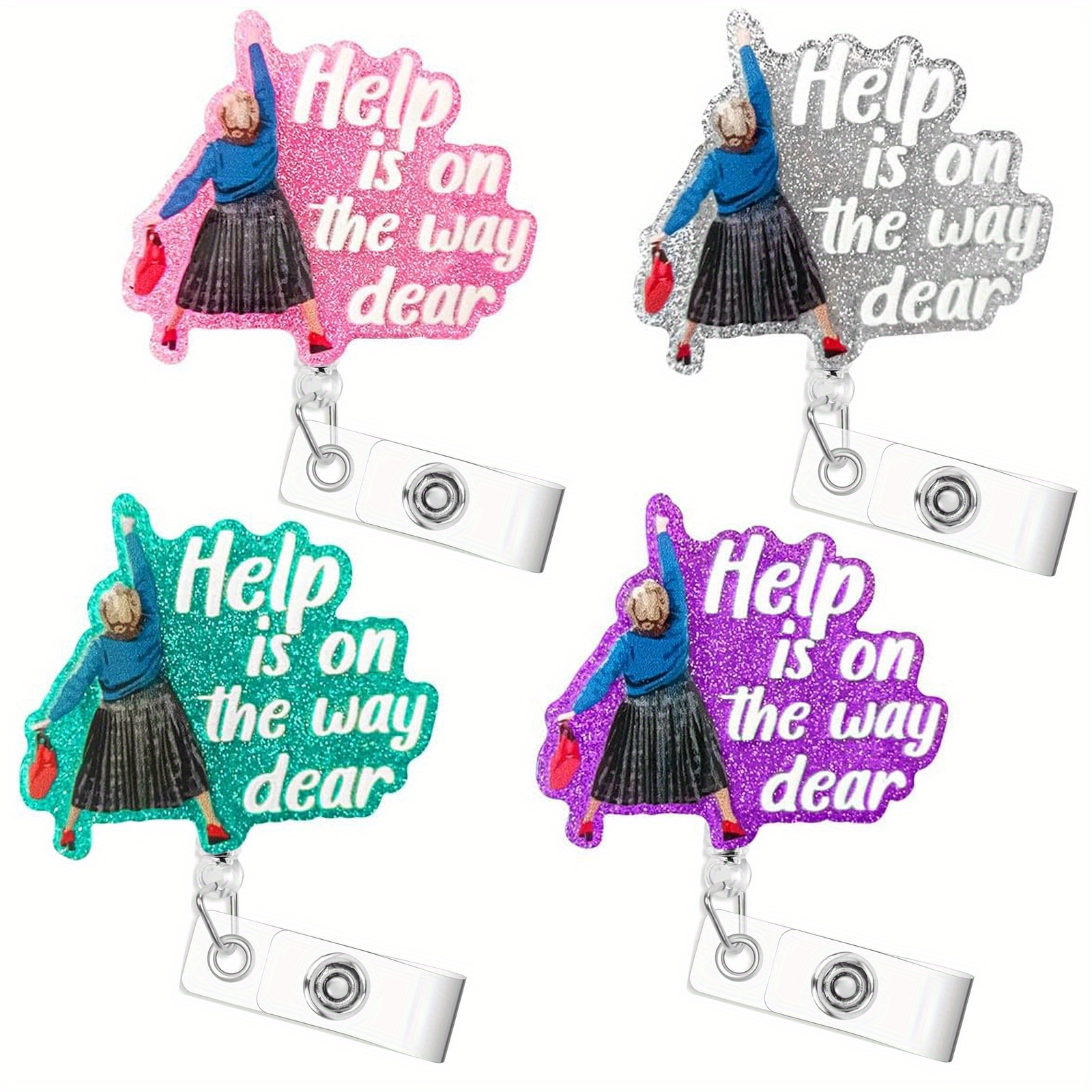  Anime Kitty ID Badge Holder Retractable Reel Clip with Alligator  Clip for Student Nurse Employee Coworker-1 : Office Products