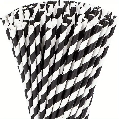 Acquista Cannucce flessibili in plastica nera da 100 pezzi, adatte per  cocktail serali, bevande per feste all'aperto e articoli per feste