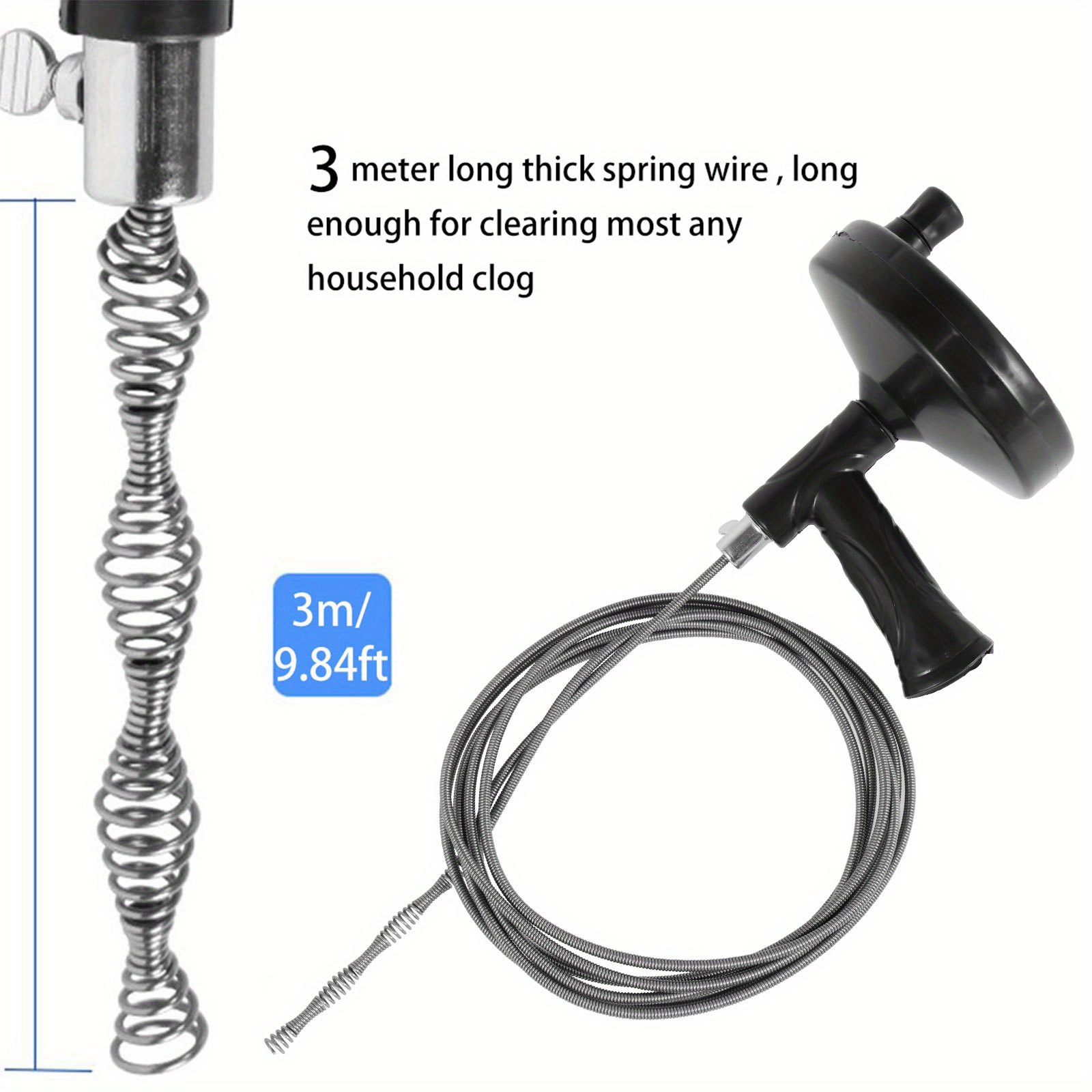7m Kitchen Sewer Drain Cleaners Cable Sink Cleaning Tools