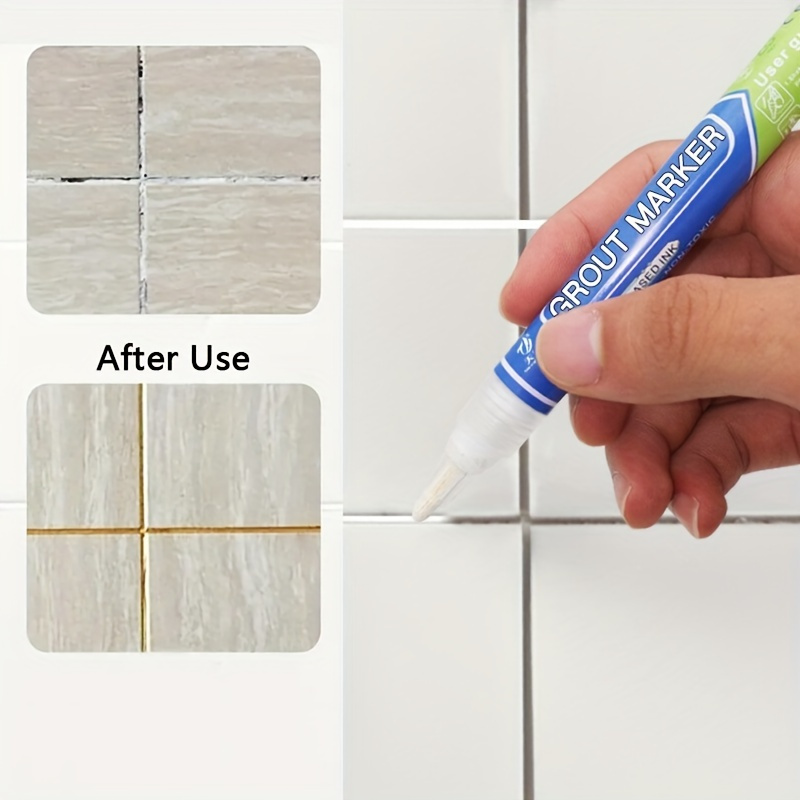 6 bolígrafos para lechada de azulejos, bolígrafo restaurador de lechada para  pared, marcador de reparación, bolígrafo de relleno para restaurar azulejos  de pared, suelo de baño (gris oscuro)