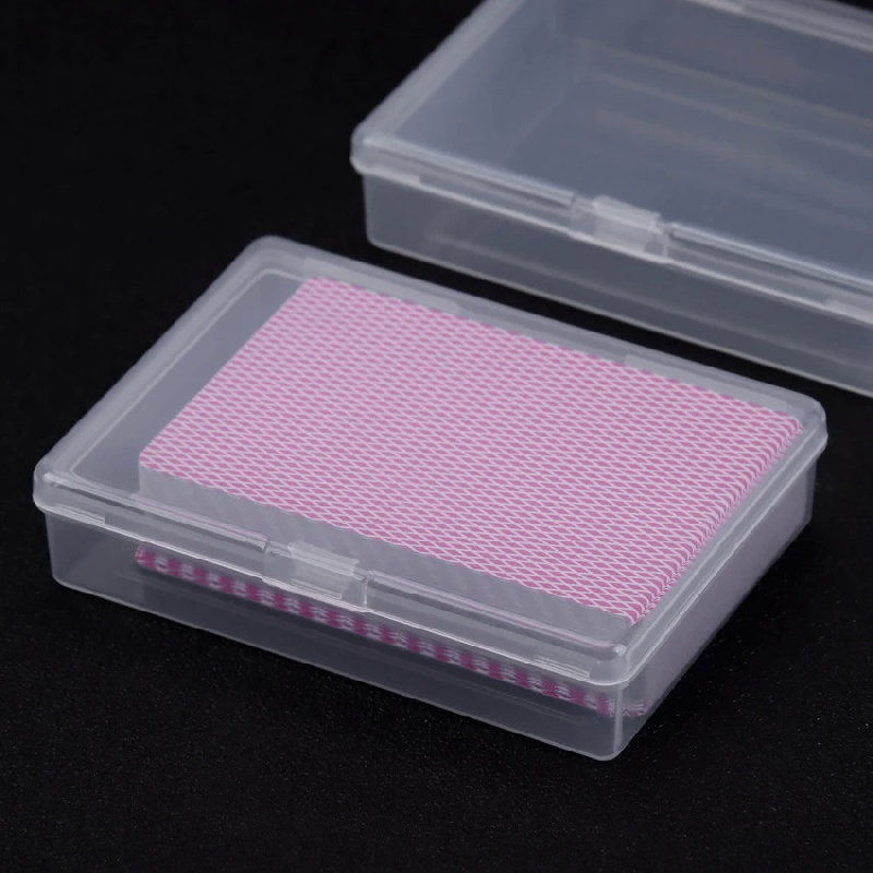 Caja Almacenamiento Transparente Para Cartas De Juego – Set De 2 Estuches Compactos De 9,8 X 7,4 X 2,5 Cm
