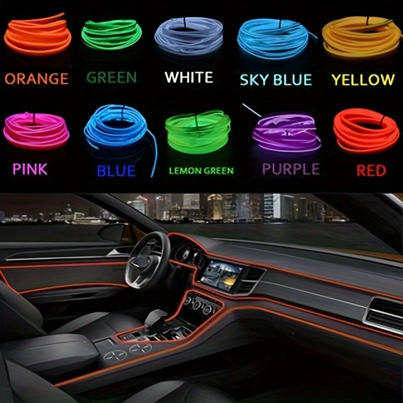 Car Interior Accessories Atmosphere Lamp El Cold Light Line - Temu