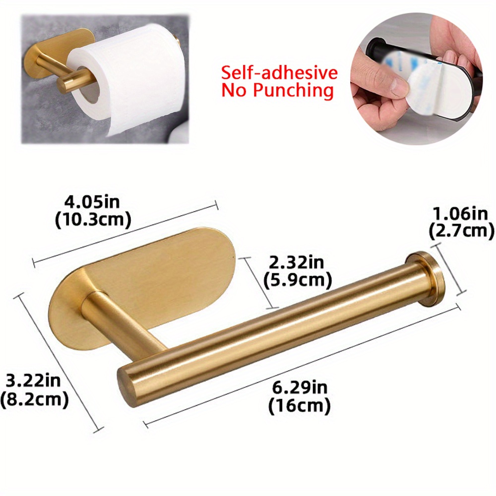 3M Sticker Adhesive Stainless Steel Wall Mount Holder Hook 1pc Door Clothes  Coat Hat Hanger Hanger Towel Clothes Robe Rack Gold