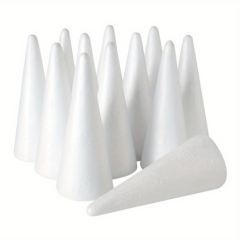 New 10Pcs 15cm DIY Creative Christmas Tree Cone Shape Polystyrene Styrofoam  Foam for Modeling Craft DIY