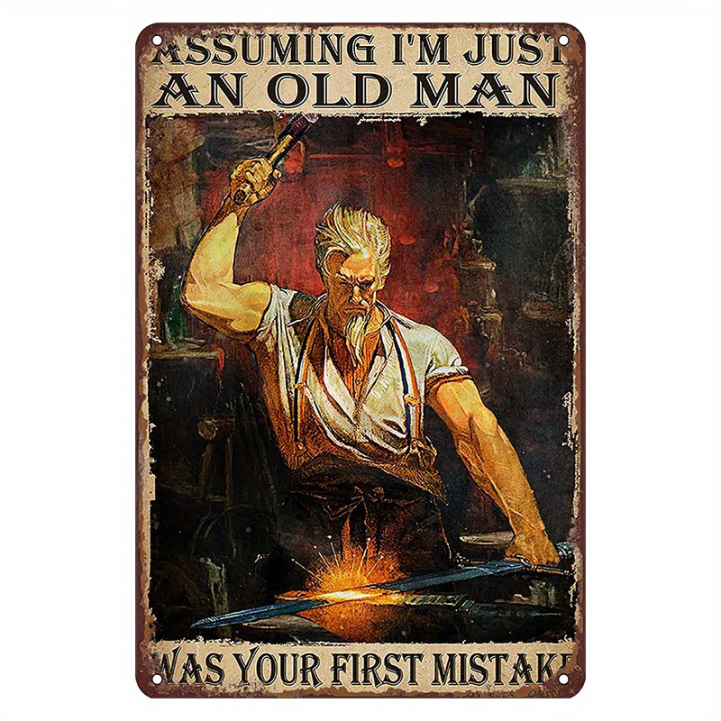 Fireman Retro Metal Tin Signs Vintage Tin Sign Funny Wall - Temu