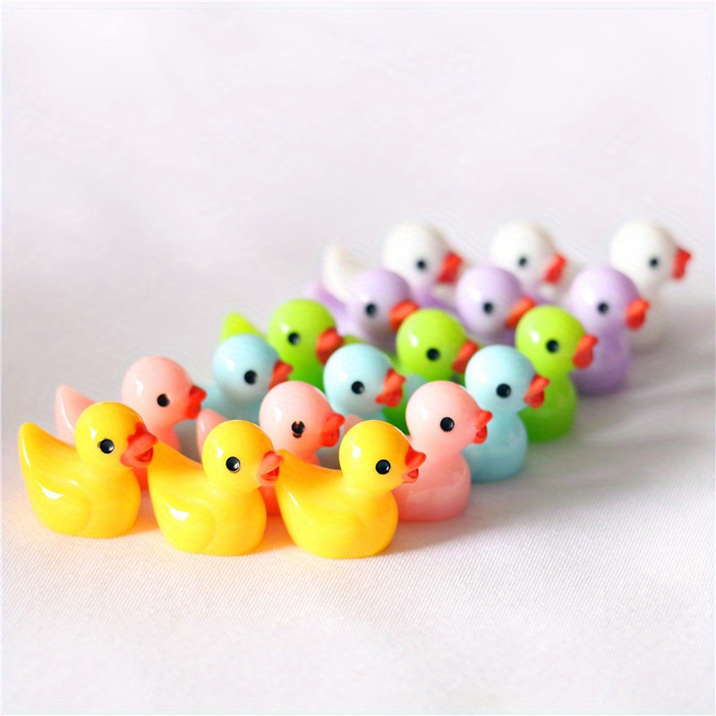 5pcs/10pcs Ducks Miniature Figurines, Mini Ducks Fairy Garden Accessories  For Bonsai Craft Decor, Micro Landscape, Fairy Garden Decor,home Decor