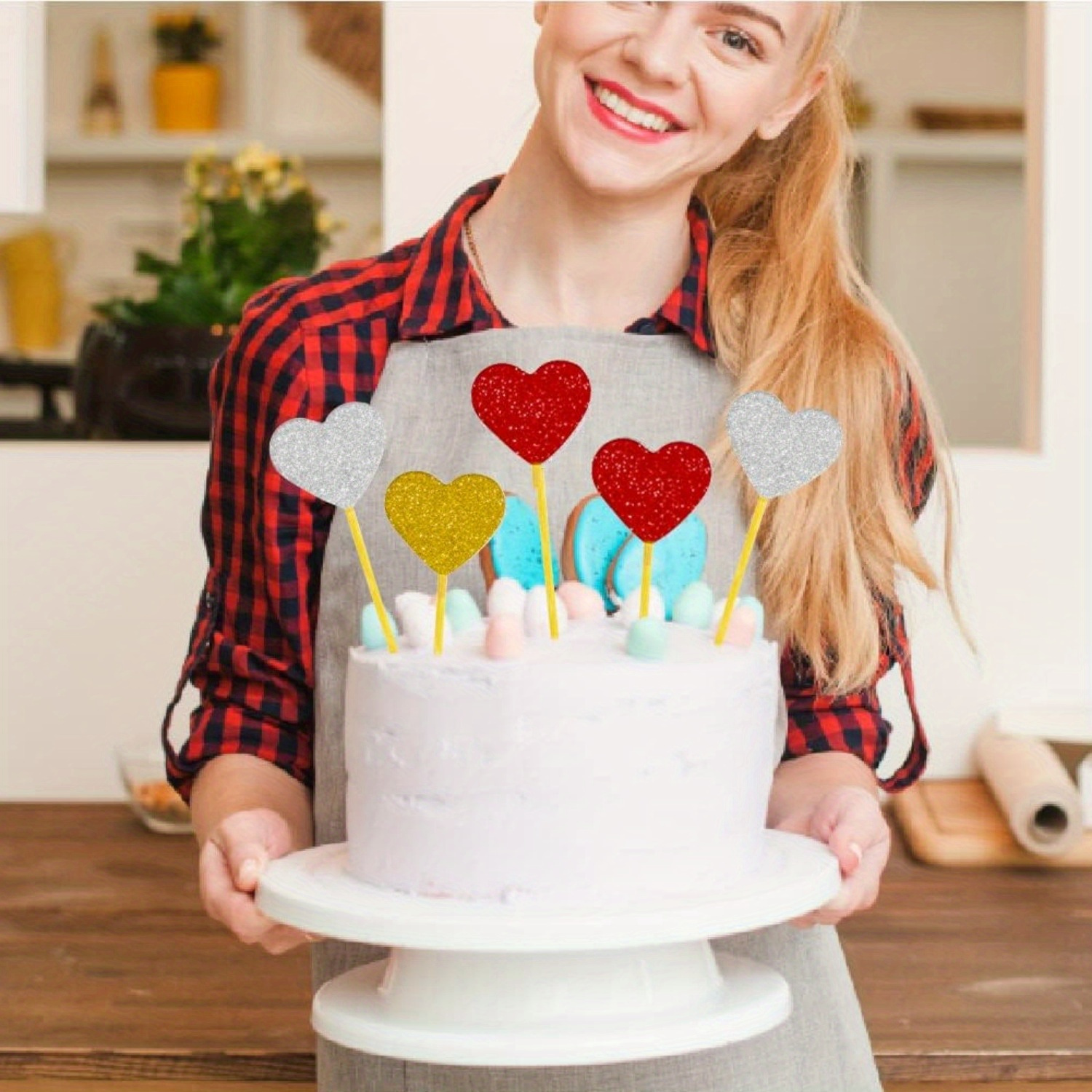 10 Pezzi Decorazione Torta San Cuore Amore - Temu Italy