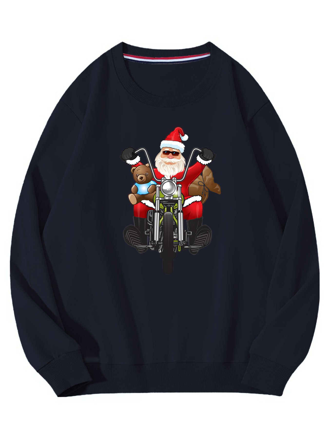 Christmas Santa Claus Print Clothes Cool Long Sleeve Crew Temu New Zealand 0973