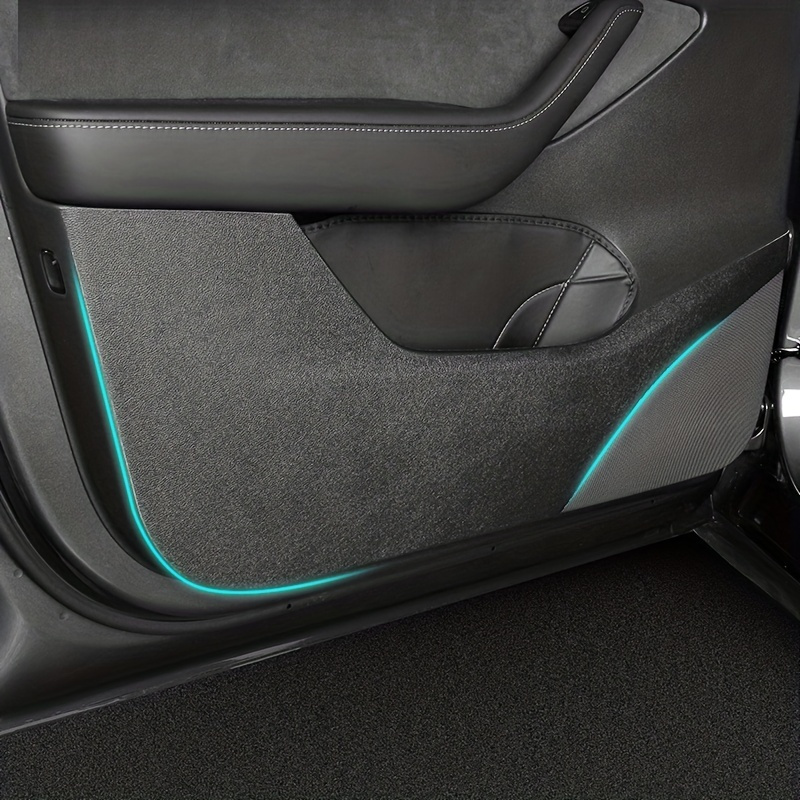  Tapis de coffre arrière de voiture bande de protection arrière  anti-coup de pied Protection contre les rayures film de porte de coffre  coussin de protection, compatible for Tesla modèle Y