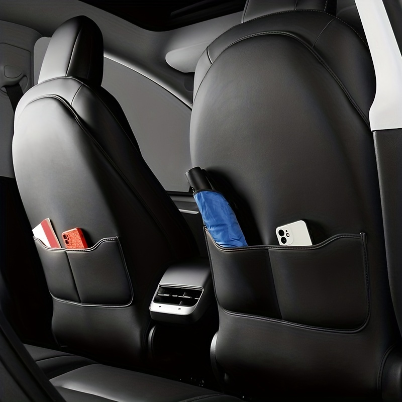 Housses de siège de voiture personnalisées pour Tesla Model 3, Model S, Model  X, 5 places en cuir synthétique, ensemble complet (luxe) : : Auto