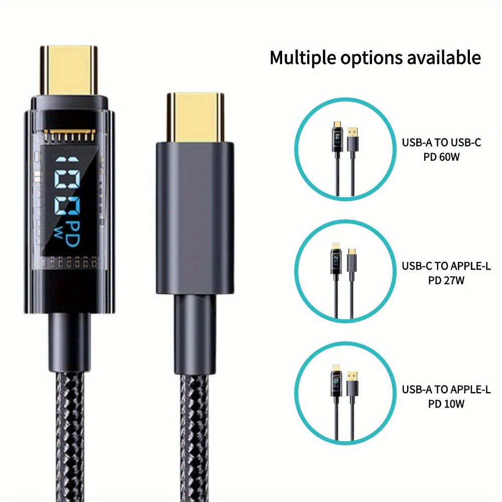 120W PD Charge Rapide Câble USB-C Pour Apple iPhone 15 Pro Max