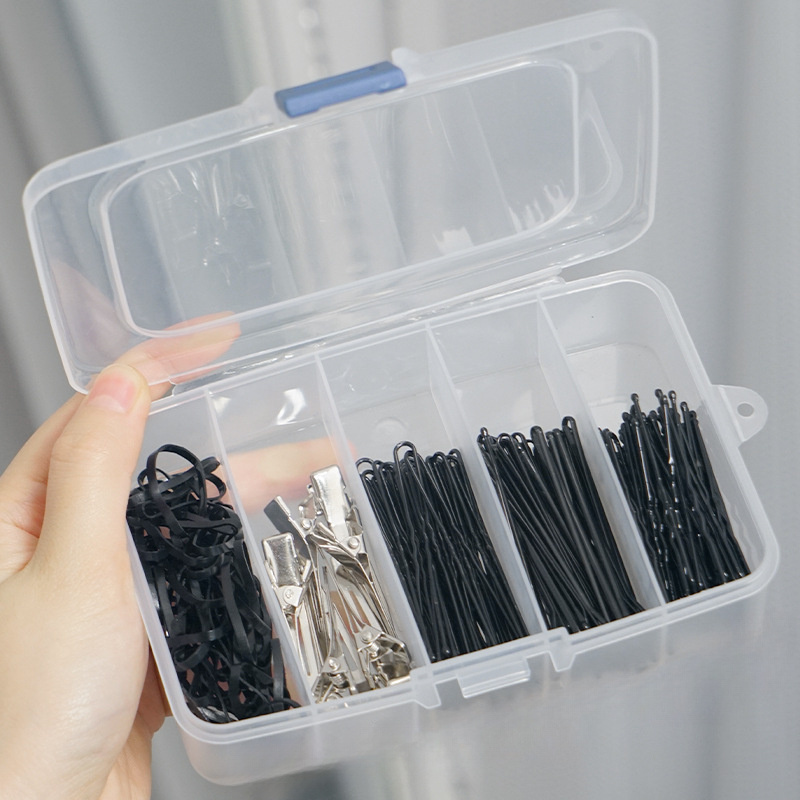

1pc Mini Transparent Storage Case, 5-grid Dustproof Jewelry Storage Box, Travel Storage Box, Hair Clips And Small Items Holder, Portable Storage Organizer