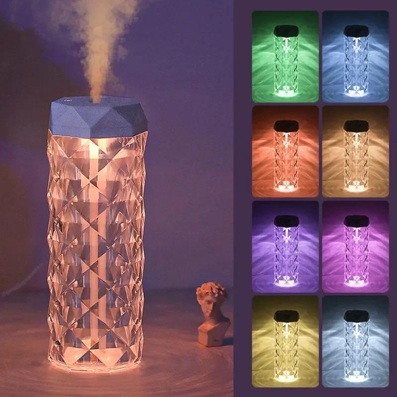 1pc 7 Colors Flame Simulation Ultrasonic Humidifier Aromatherapy